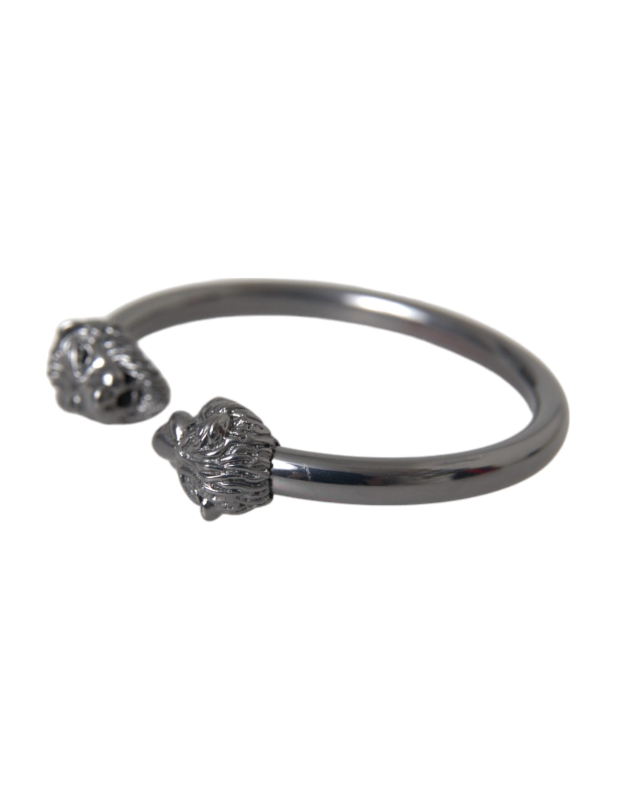 Black Rhodium Lion Bangle Bracelet Women