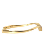 Arched Wing Cuff Skyfall Gold CZ 925 Bracelet