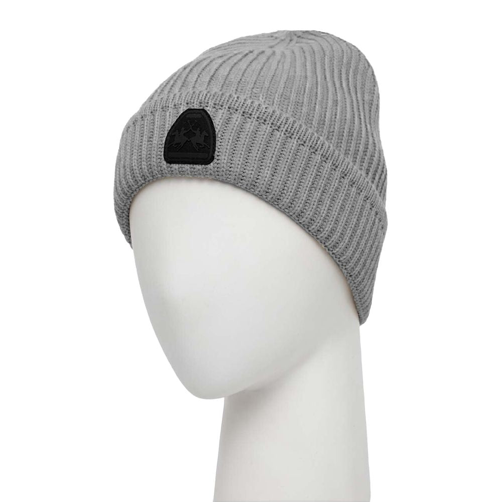 Gray Acrylic Men Beanie