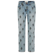 Light Blue Cotton Jeans & Pant