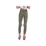 Green Cotton Jeans & Pant