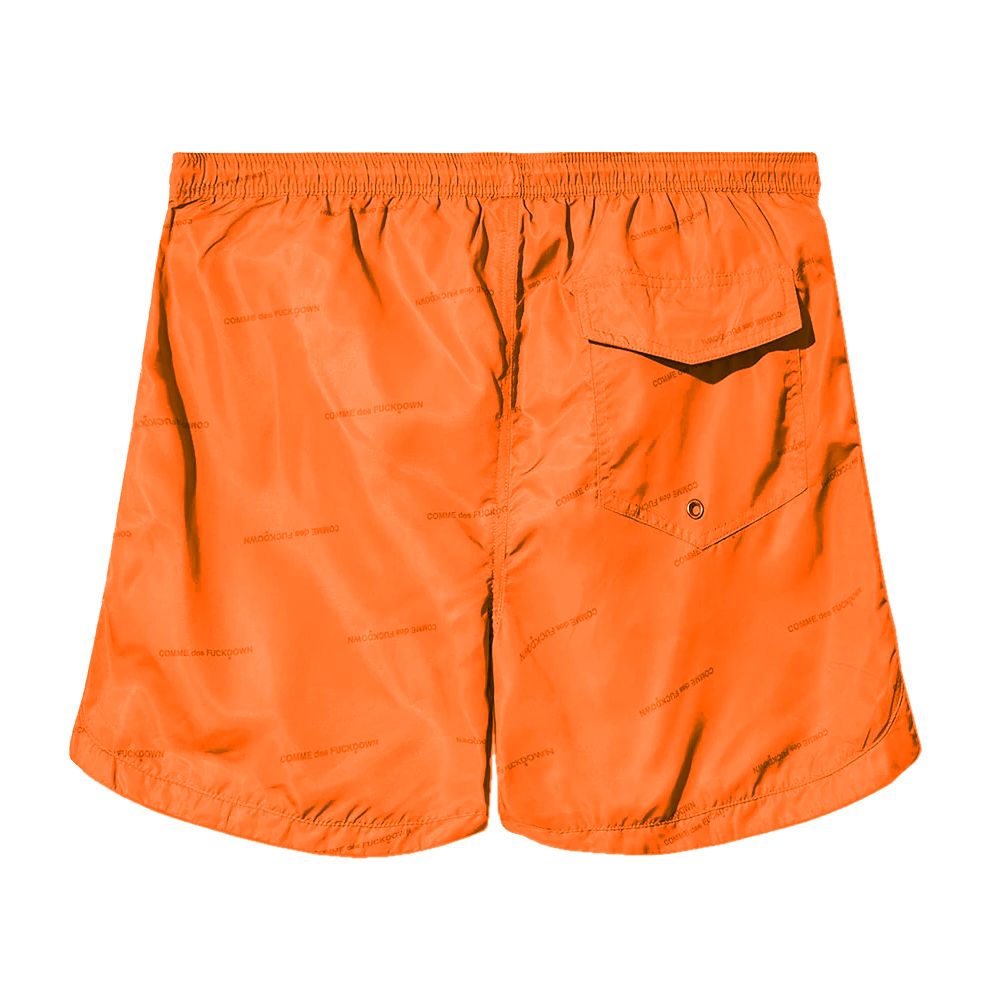 Orange Polyester Men's Bermuda Short