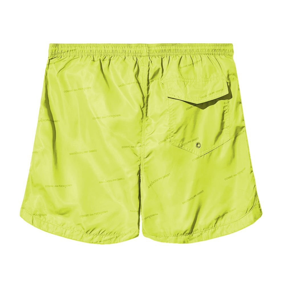 Yellow Polyester Men Swimwear