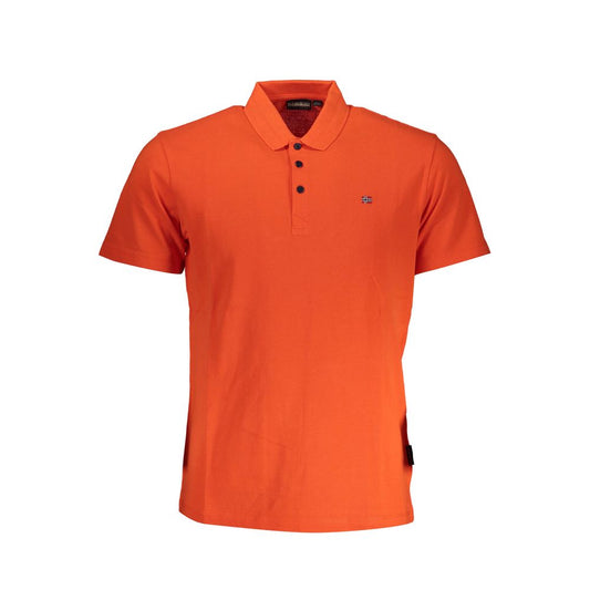 Red Cotton Men Polo Shirt