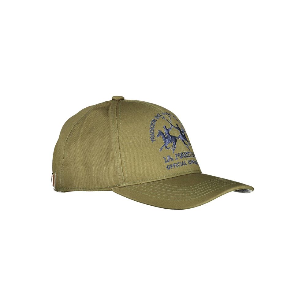 Green Cotton Men Cap