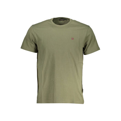 Green Cotton Men T-Shirt