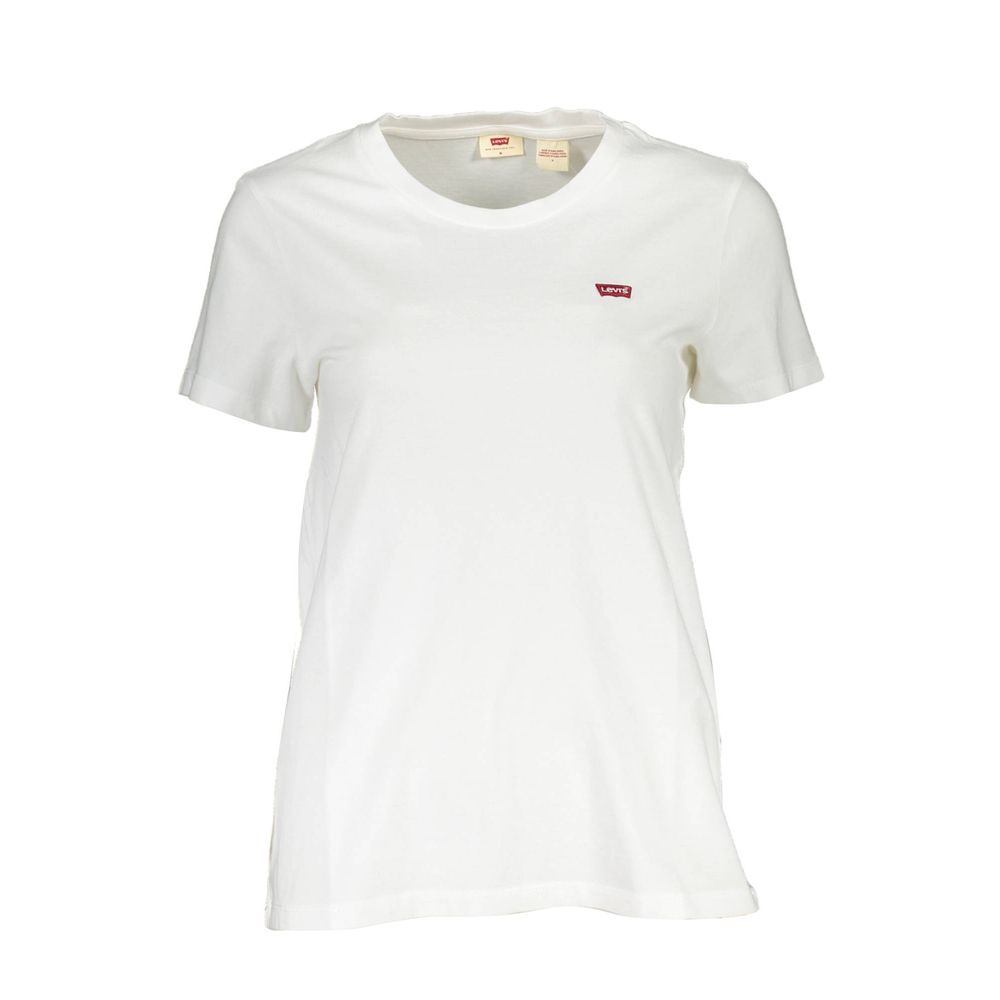 White Cotton Women Tee