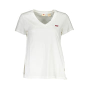 White Cotton Women T-Shirt