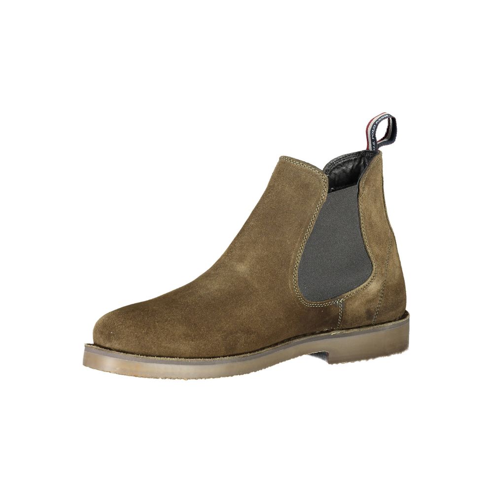 Green Leather Men Ankle Boot