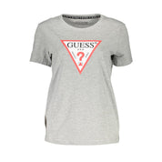 Gray Cotton Women T-Shirt