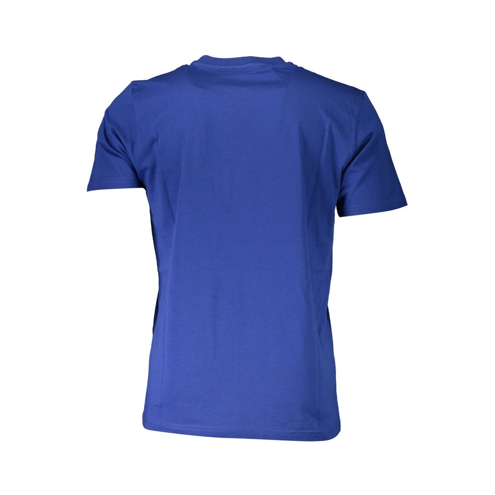 Blue Cotton Men T-Shirt