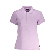 Pink Cotton Women Polo Shirt