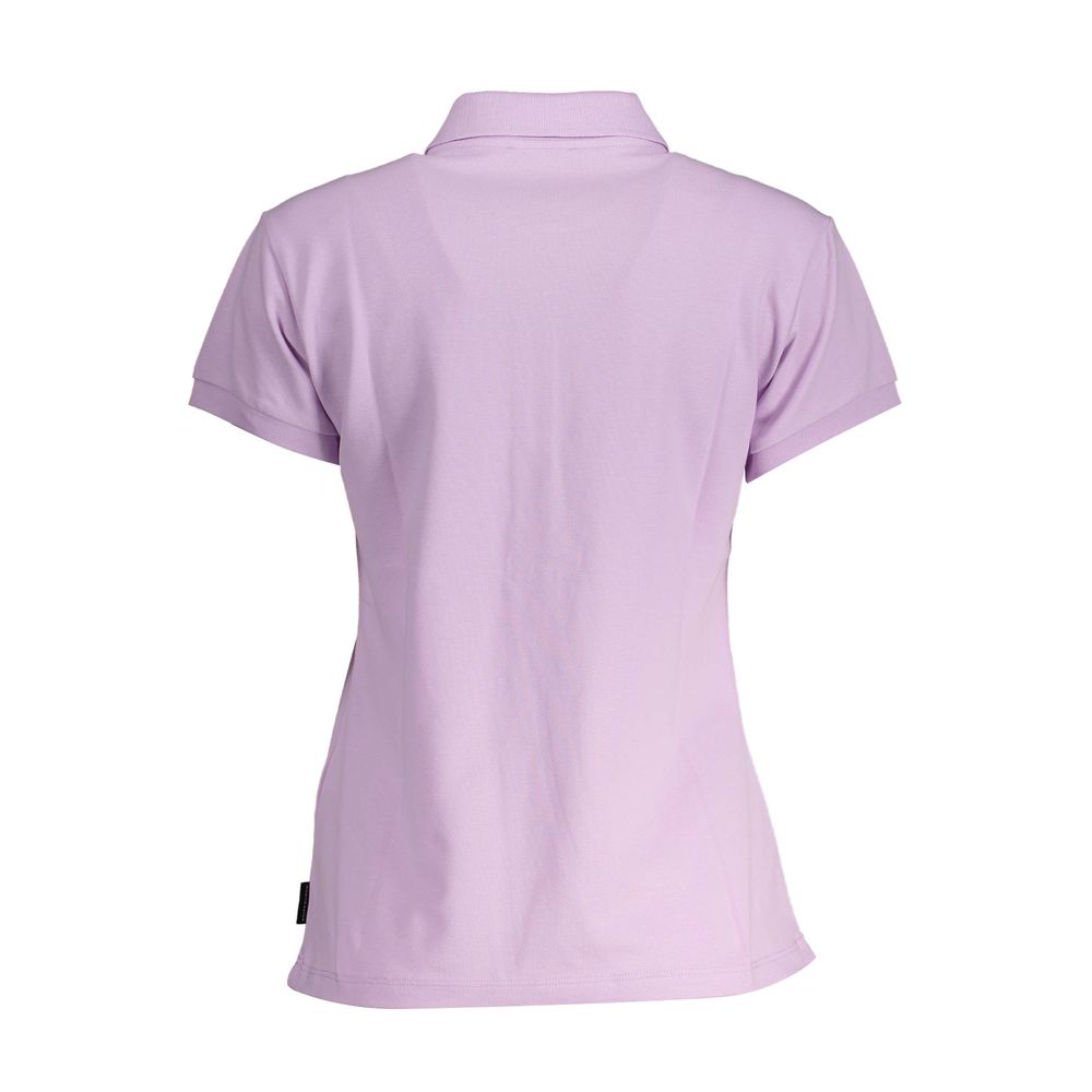 Pink Cotton Women Polo Shirt