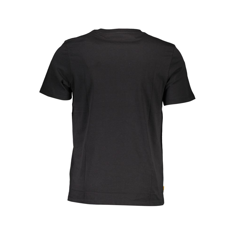 Black Cotton Men T-Shirt