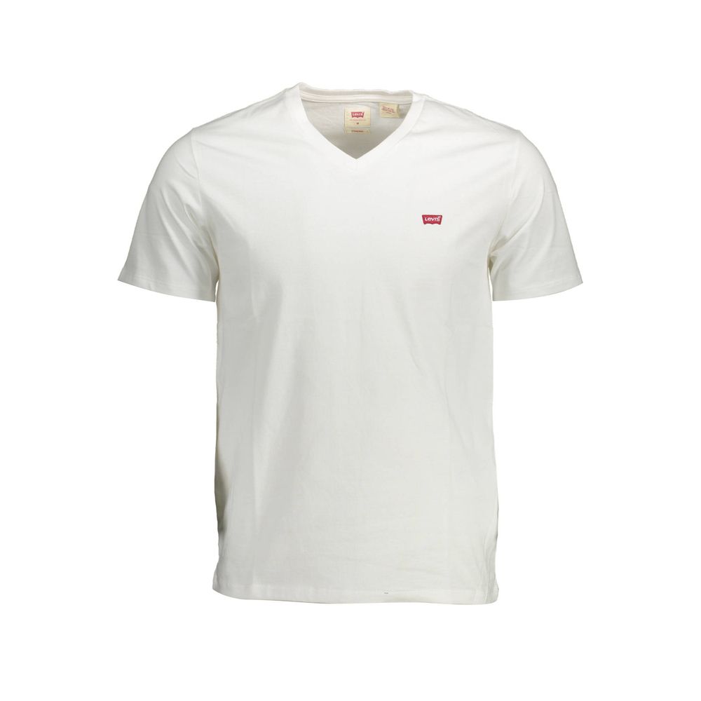 White Cotton Men T-Shirt