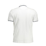 White Cotton Men Polo Shirt