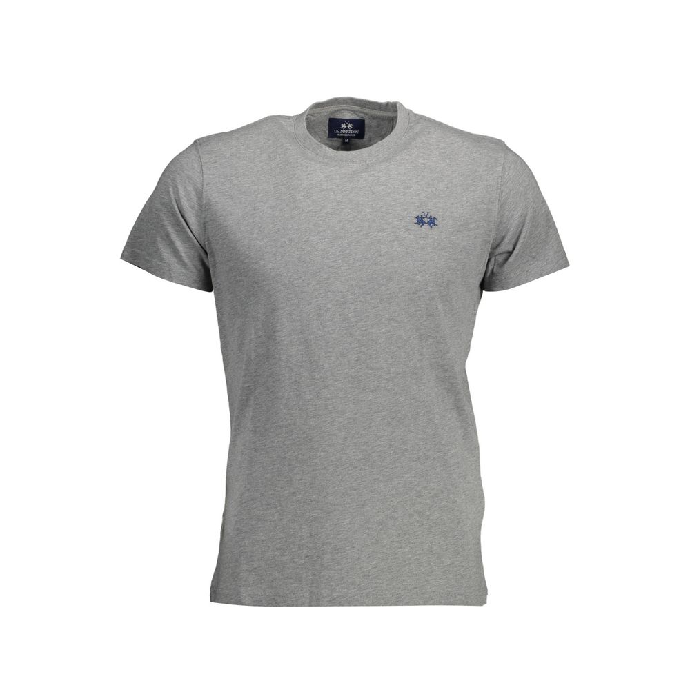 Gray Cotton Men T-Shirt