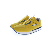 Yellow Polyester Men Sneaker