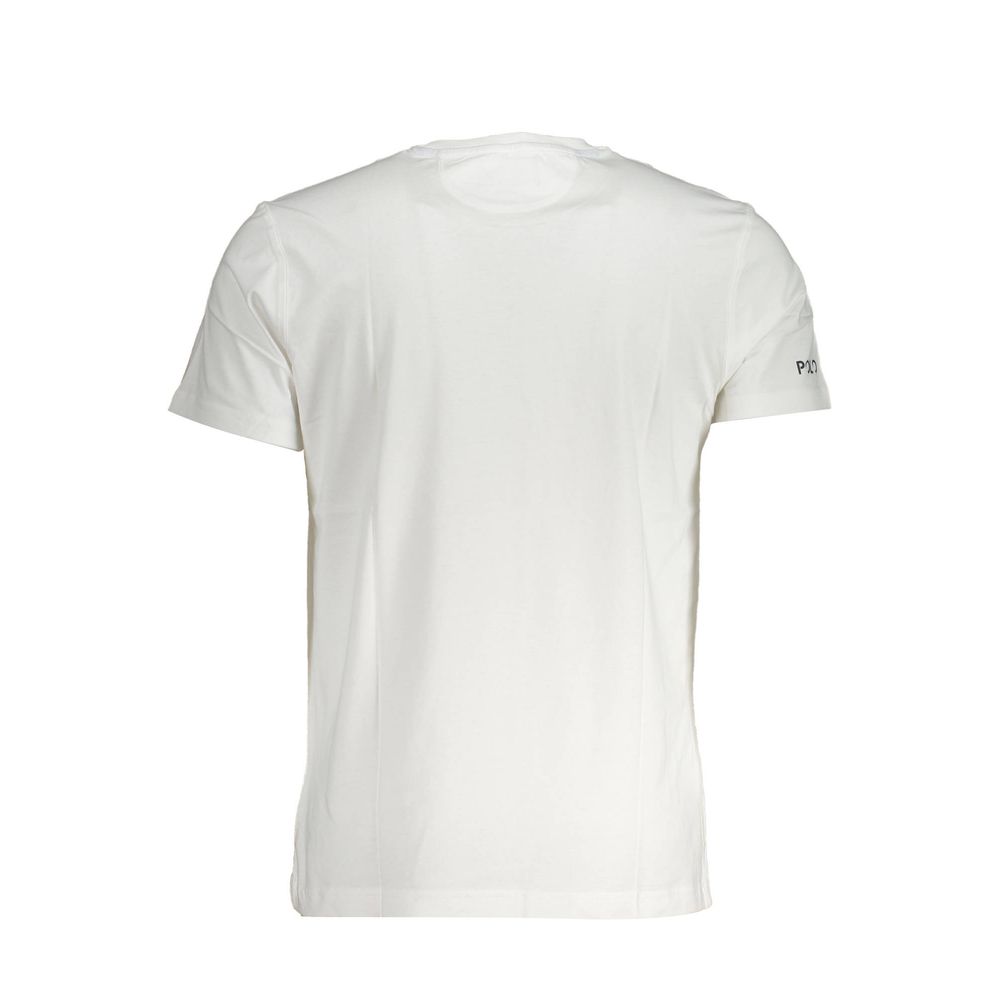 White Cotton Men T-Shirt