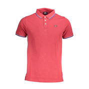 Red Cotton Men Polo Shirt