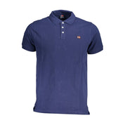 Blue Cotton Polo Shirt