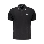 Black Cotton Polo Shirt