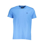 Light Blue Cotton Men T-Shirt