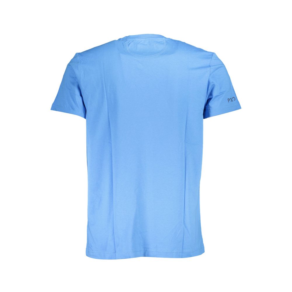 Light Blue Cotton Men T-Shirt