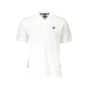 White Cotton Men Polo Shirt