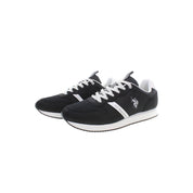 Black Polyester Men Sneaker