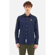 Blue Cotton Men Shirt