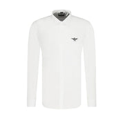 White Cotton Men Shirt