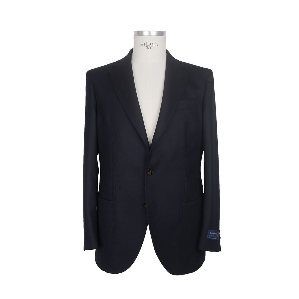 Blue Wool Men Blazer