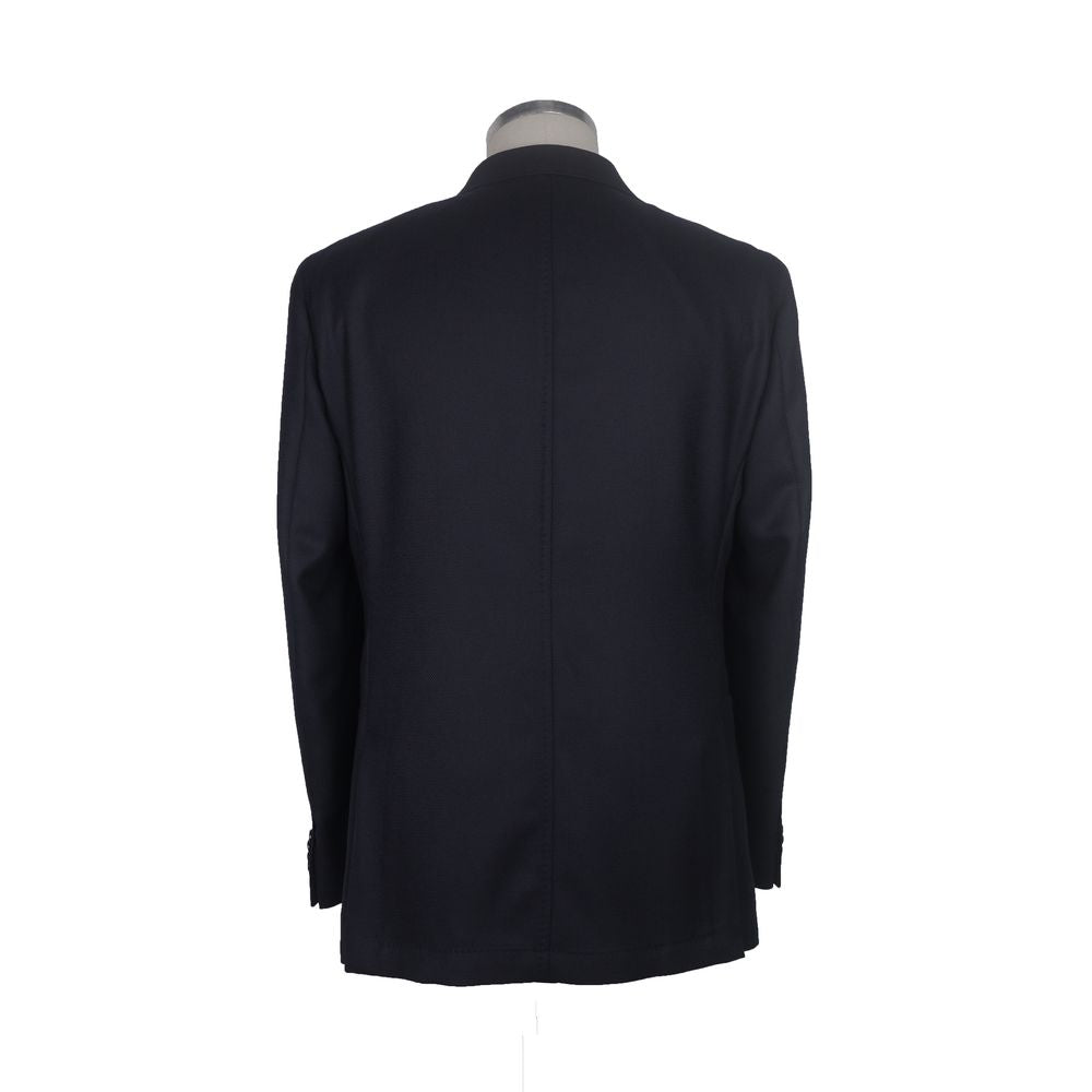 Blue Wool Men Blazer