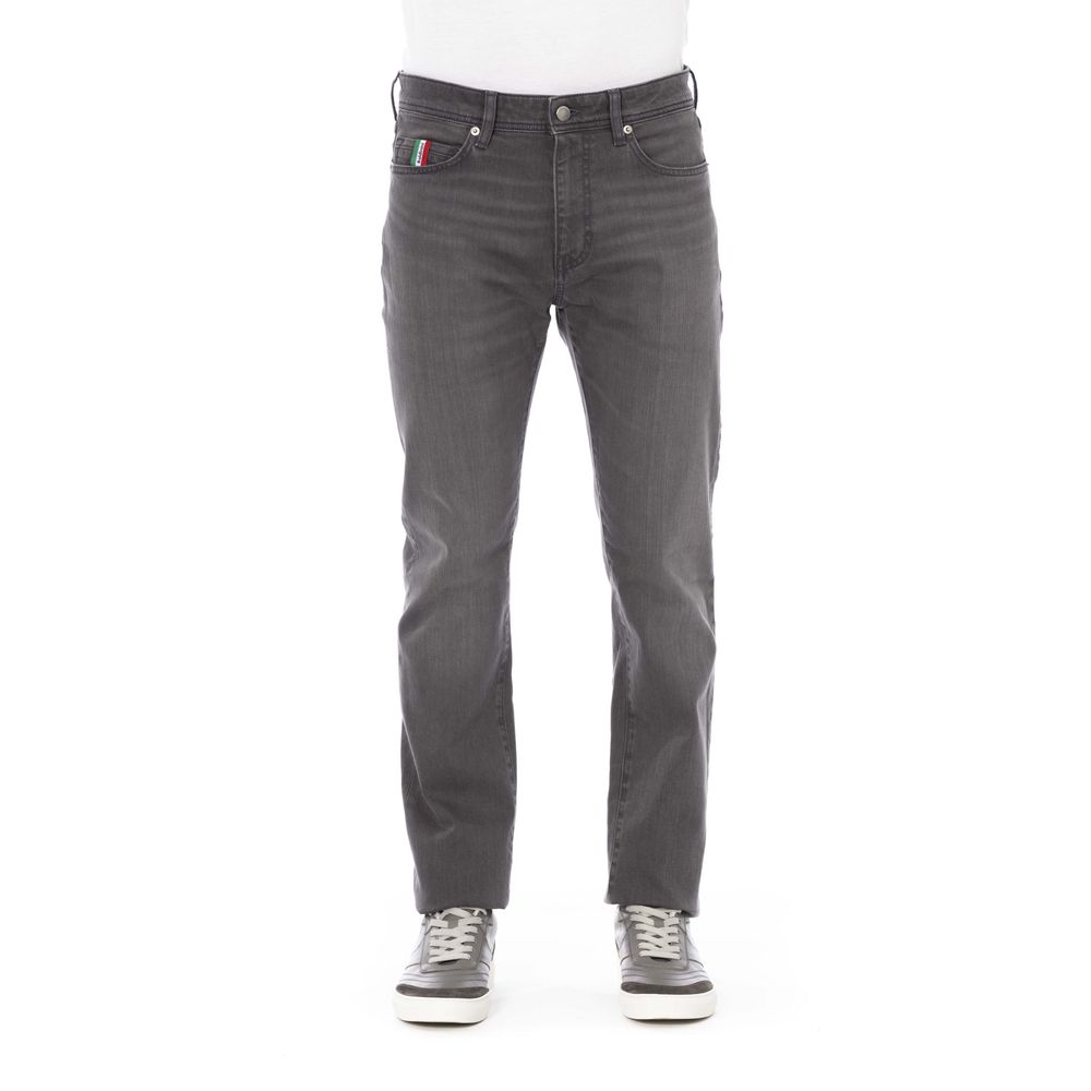 Jean et pantalon en coton gris