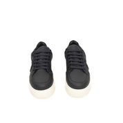 Blue Cowhide Men Sneaker