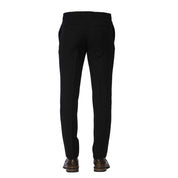 Black Wool Men Trousers