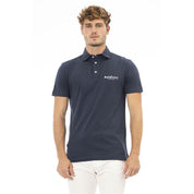 Polo en coton bleu