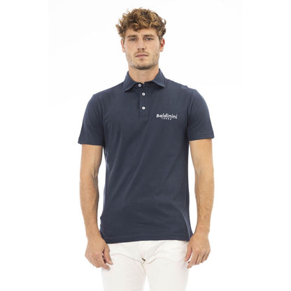 Polo en coton bleu