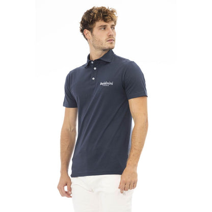 Polo en coton bleu