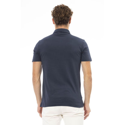 Polo en coton bleu