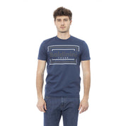 Blaues Baumwoll-T-Shirt