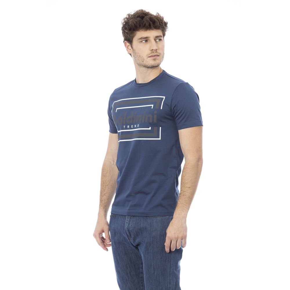 Blaues Baumwoll-T-Shirt