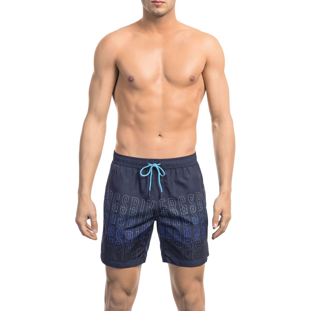 Maillots de bain en polyester bleu