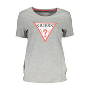 Gray Cotton Women T-Shirt