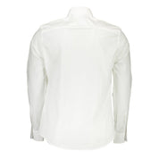 White Cotton Mens Shirt