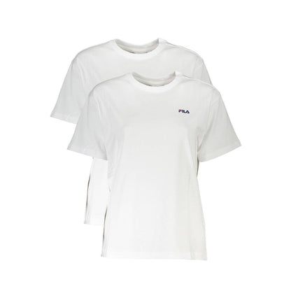 White Cotton Women T-Shirt