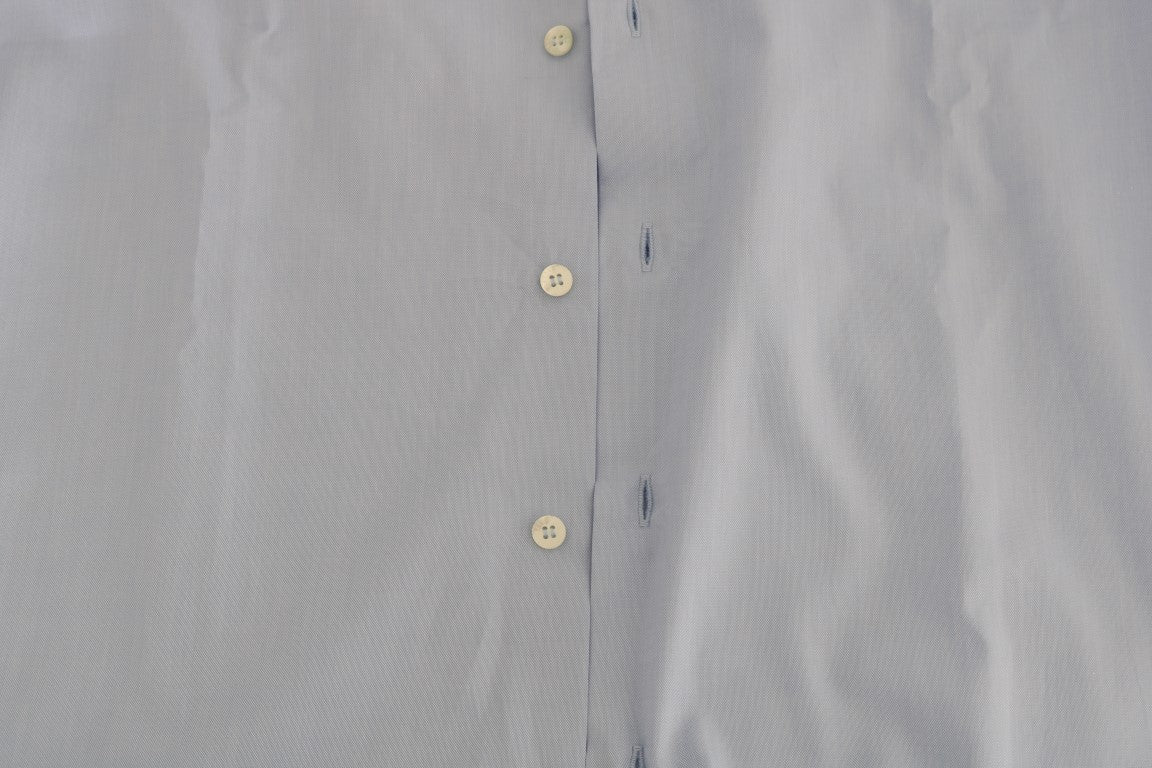 Chemise habillée coupe slim en coton bleu clair