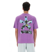 Purple Cotton Men T-Shirt