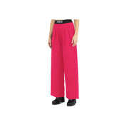 Fuchsia Polyester Jeans & Pant